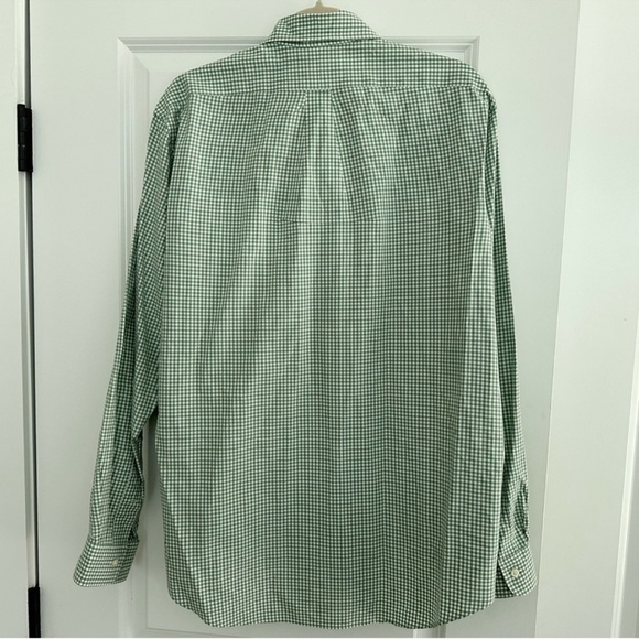 Ralph Lauren Oversized Green & White Checkered Gingham Oxford Shirt Purple Polo - Picture 9 of 16